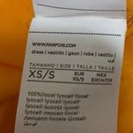 NEW Parfois Yellow Orange Short Sleeve Button Up Midi Shirt Dress Size XS/S Photo 3