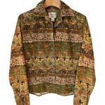 Christopher & Banks Shirt Jacket Womens Size Small Brown Green Long Sleeve Snap Photo 0