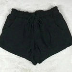 AERO Linen Blend Black Shorts Size Large Photo 0