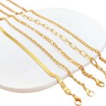 Gold Bracelets for Women, 14K Real Gold Jewelry Sets for Women Cute Bracelets for Women Paperclip Chain Dainty Bracelet Pack Gifts for Women Girls Photo 6