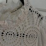 Ulla Johnson Simone Puff Sleeve Eyelet Shift Dress Size 2 White Bridal Lace Photo 6