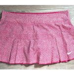 Nike  Dri-Fit Victory Printed Skort Pink White Pleated Tennis Skirt Size L Photo 0