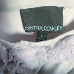 Cynthia Rowley Floral Appliqué Wide Neck Blouse L Photo 3