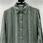 ZARA  The Zoe Dress Green Striped‎ Tie Front Mini Button Down Shirt Dress Size XS Photo 3