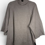 Ralph Lauren Lauren  Lambswool/Cashmere Blend Brown Poncho Cut Turtleneck Sweater Photo 0