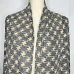 Papaya  Women's Open Front Gray Tan Fleece Stretch Cardigan Sz L Ultra Soft Photo 1