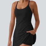 Halara  Black athletic Coverup casual Dress! Size large Photo 0