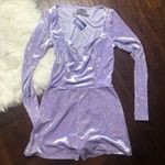 Urban Outfitters NWT  purple Sasha velvet romper Photo 2