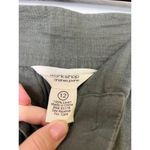 Andrea Jovine Workshop Army Green Linen Skirt Womens Sz 12 Button Up Coastal Photo 5