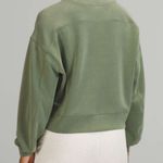 Lululemon 83. Perfectly Oversized Cropped Crew *Softstreme™ Green Twill Photo 1