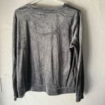 Juicy Couture Velour Sweatshirt Rhinestone Logo Gray Women's Size L Long Sleeve Photo 7