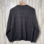 Liz Baker Vintage 90s Plaid Gold Button Cardigan Sweater Acrylic Womens XL Photo 5