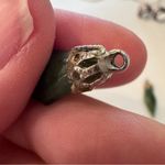 Vintage Jade Pendants Set of Two Silver Tone Green Photo 2