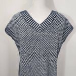Isaac Mizrahi  Navy and White Knit Vest Size XS Navy Sleeveless Sweater Photo 5
