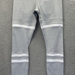 Alo Yoga  High Waist Legit Leggings Gray Ribbed Striped Athletic Women Small x 27 Photo 0