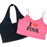 SheIn  Black Halter Top and Pink Crop Top Bundle Photo 0