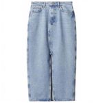 Mango Slit Denim Skirt Blue Medium Wash NWT Small Photo 1