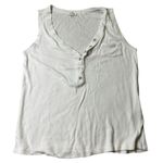 POL v neck Henley Button Tank Top White Size SMALL Photo 9