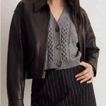 Madewell Skirt Wool-Blend Mini Pinstripe Italian Fabric Almost Black 12 NWT New Photo 0