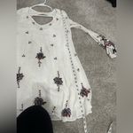 Free People  Cream Floral Long Sleeve Dress Photo 6