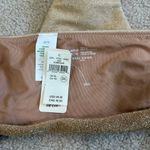 Aerie NWT Sparkle Cheekiest Tie Bikini Bottom Stumped Brown Swimsuit Beach Sz XL Photo 5