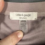 Cable & Gauge  Shirt Womens Small Mauve Modal Blend Pocket Button Tab Cap Sleeve‎ Photo 4