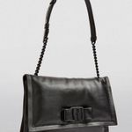 Salvatore Ferragamo Viva Shoulder Bag Black Leather Women’s Photo 4