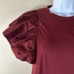 TCEC NWT Knit Dress with Poplin Ruffle Sleeve Photo 2