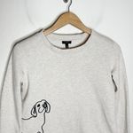 Talbots Beige Embroidered Dog Fleece Crewneck Sweatshirt Size XS Petite Photo 3