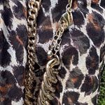 EXPRESS 🐆  Gold Tone Chain Necklace with Leopard Print Scarf Bundle Photo 3