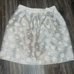 Anthropologie  Skirt Jacquard Embellished Mini High Rise NWT Line White Metallic Photo 0