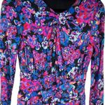 ZARA Floral Print Cut Out Twist Front Long Sleeve Dress Photo 2