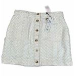 MINKPINK Anthropologie  Saskia Eyelet Cotton Mini Skirt Size‎ XL Cream Photo 1
