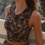 Acacia Swimwear x Free People Womens Vahine Floral Costa Surf Swim Top Size S Purple Photo 0