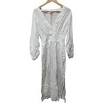 Rebecca Taylor  Long Smock Waist Linen & Crochet‎ Dress Size Large Photo 11