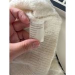 Everly Ivory Pullover V-neck Sweater Size Medium Eyelash Feather Texture Photo 2