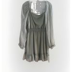 Altar'd State  Women's Mint Green Textured  Long Sleeve Fairy Dress Large Photo 3