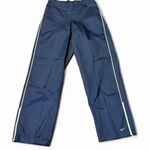 Nike Vintage 90s Unlined Windbreaker Track Pants Women's Medium Blue White Zip Photo 0