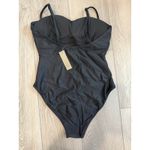 J.Crew Squareneck Minimalist Bandeau One Piece Swimsuit Black Sophisticated 8 Photo 2