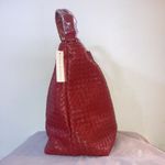 Red Woven Lulu Dharma Bucket Bag Purse & Dust Bag Photo 3