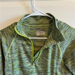 Athleta  Fast Track Quarter Zip Lime Green Pullover Photo 3