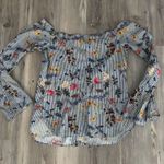 Bailey 44 Blue Floral Off-Shoulder Blouse Photo 1