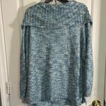 Chico's  Textured Blue Cowl Neck Sweater Photo 3