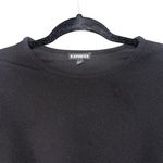 EXPRESS Black Lace Up Front Fitted Cropped Top Photo 2