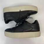 Carmela  Size 37 6 Sneaker Love For Leather Black Slip On Lace Up Platform Shoes Photo 1