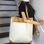 Gucci Micro GG Shoulder Bag Leather Handles Coated Canvas KNIGHT ZIPPER PULL VTG Photo 15