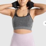 Gymshark Womens Adapt Marl Seamless Activewear Black Sports Bra Photo 0