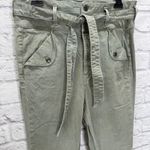 Veronica Beard  Womens Giselle Skinny-Flare Jean Green Size 30 Tie Belt High Rise Photo 3