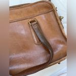 Coach Vintage  NY 3627 Distressed Leather Skinny Flight Bag Tan Photo 6