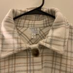 Time And Tru  Women's Flannel Plaid Crop Jacket Shirt Shacket Size L 12-14 Photo 3